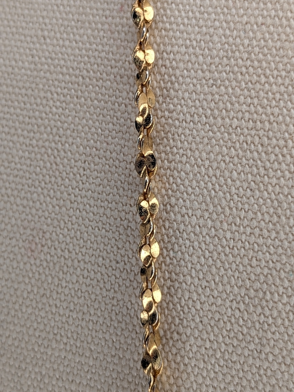 Gold Tone 24" S Link Serpentine Chain Necklace Stamped Korea